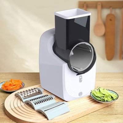 Denx DX3430 Electric Vegetable Chopper, 3 Double Blades, 50W - White Black product image 4