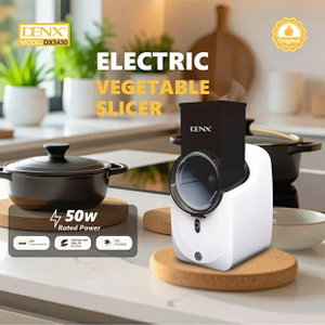 Denx DX3430 Electric Vegetable Chopper, 3 Double Blades, 50W - White Black product image 2