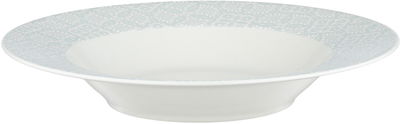 Al Saif Gallery Porcelain Dinnerware Set, 24 Pieces, Round - White Gray product image 3