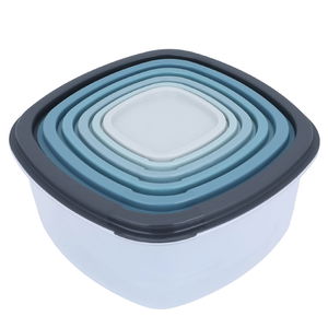 طقم علب تخزين طعام بلاستيك بغطاء السيف غاليري، 6 قطع - متعدد الألوان product image 1