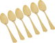 Al Saif Gallery steel tea spoon set, 6 pieces, engraved - gold product image 1