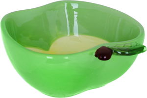 Al Saif Gallery porcelain dessert plate, 12.8 x 11.1 x 3.1 cm, apple shape - green product image