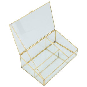 Al Saif Gallery glass accessories box, 25 x 15 x 9 cm - transparent product image 2