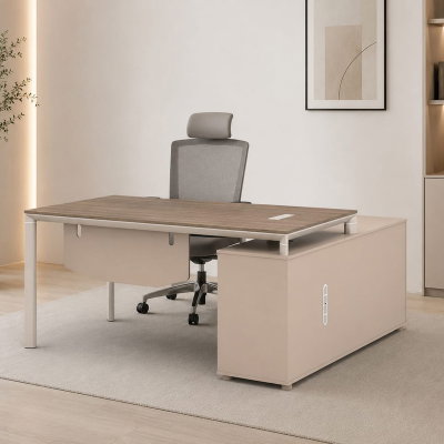 مكتب إداري مودرن خشب MDF، 75×180×80 سم - بيج product image 1
