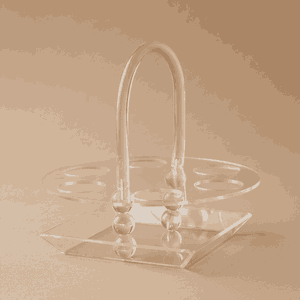حامل أكواب أكريليك السيف غاليري، 24x24x26 سم، ست خانات، دائري - شفاف product image 2