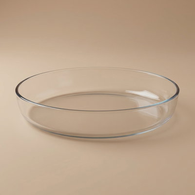 صينية طهي زجاج بايركس، 30×21×6 سم، دائري - شفاف product image 1