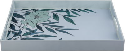 Al Saif Gallery Plastic Serving Tray, 48 x 35.5 x 4 cm, Rectangular - Gray Green product image 1