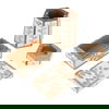 طقم مبخرة خشب، 30x16x12.5 سم، 3 قطع - بيج بني product image 2