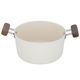 Tornado Ceramic Pot, 22 cm, Wooden Handle - Beige product image 2