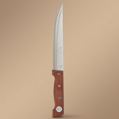 Steel knife with wooden handle, 7 inches, Japanese - brown product image 1