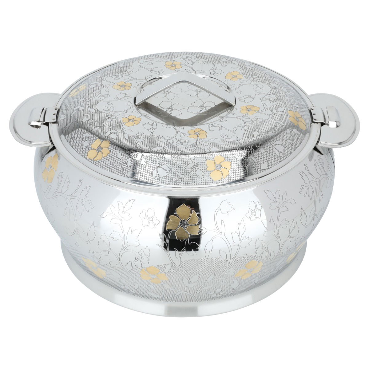 Al Saif Gallery Steel Food Container, 5 Liter, Embossed - Silver product image