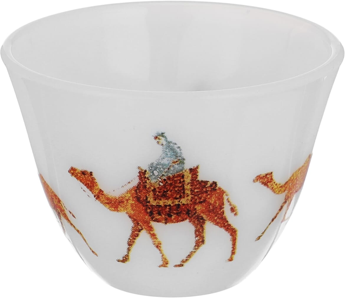طقم فناجين قهوة عربي أركوبال بورسلان السيف غاليري، 12 قطعة، نقش جمل - أبيض product image 2