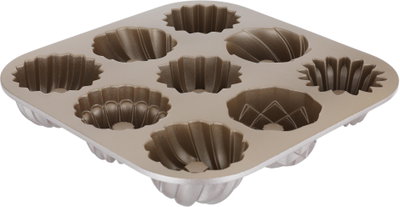 قالب كيك جرانيت ماريسا لونينا، 9 خانات، 23.5x23.5x3.5 سم - ذهبي product image 3