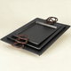 طقم صواني تقديم استيل الجهوري، 3 قطع - اسود لامع product image 1