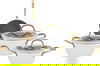 طقم قدور جرانيت بغطاء زجاج ويد ذهبي روكي، 7 قطع - بيج product image 1