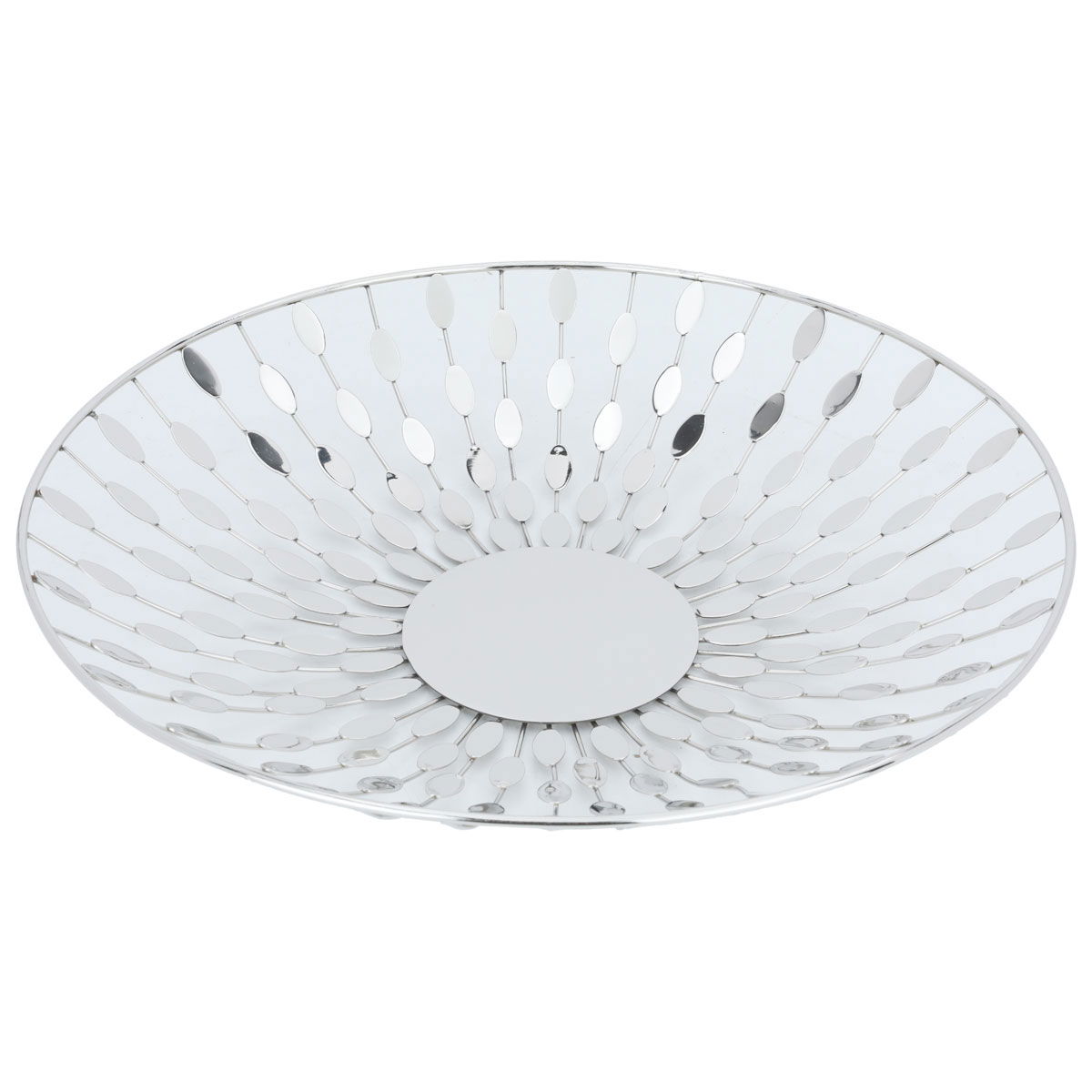 Al Saif Gallery steel dessert plate, 39x39x6.5 cm, round - silver product image