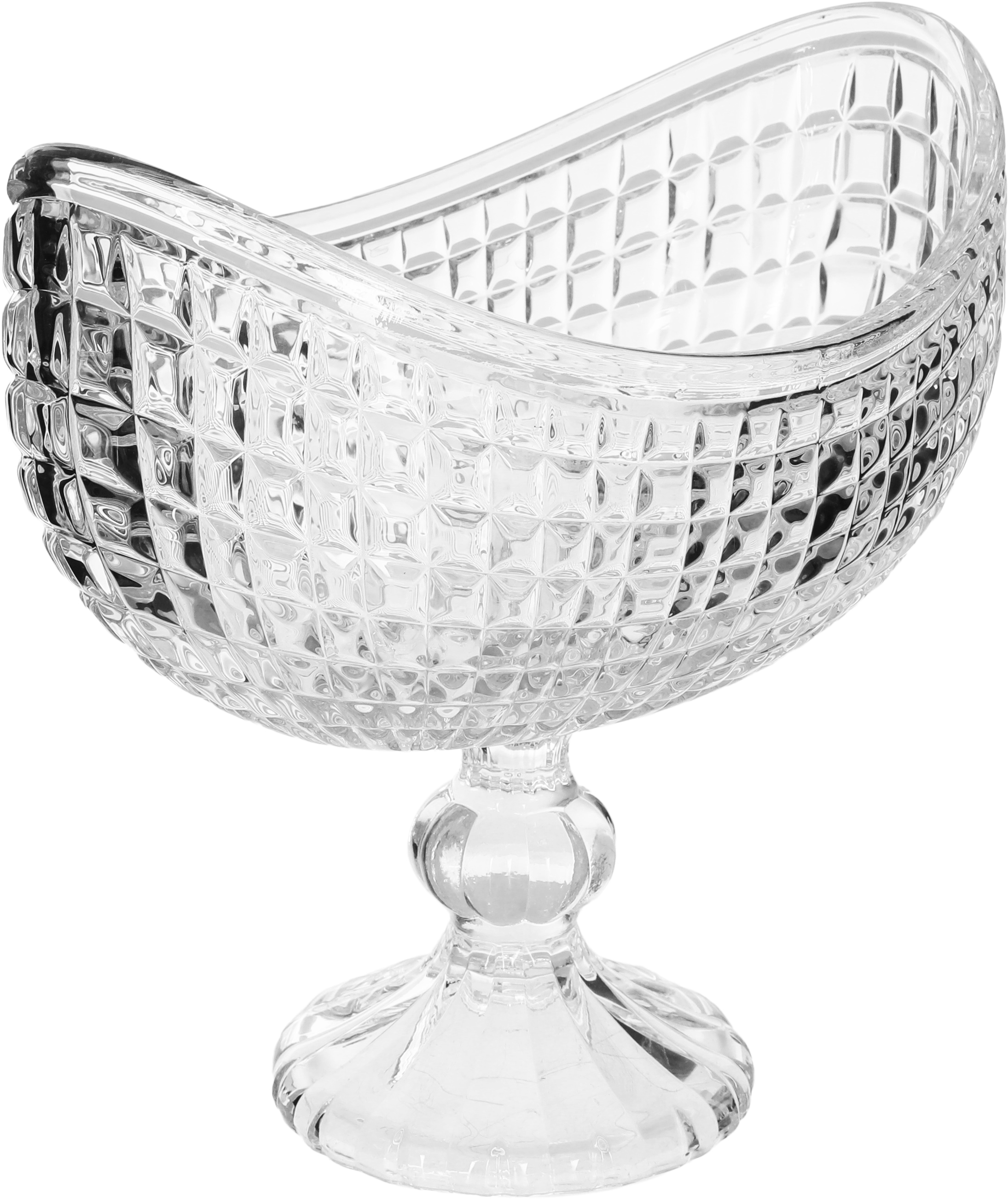 Al Saif Plus Crystal Serving Plate, 26 x 16 x 23.5 cm - Clear product image 2