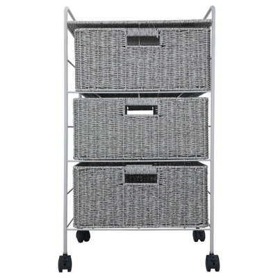 Al Saif Gallery Wicker Food Cabinet, 3 Shelves, 79X38.5X47 Cm - Gray product image 2