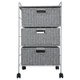 Al Saif Gallery Wicker Food Cabinet, 3 Shelves, 79X38.5X47 Cm - Gray product image 2