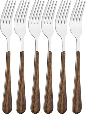 طقم شوك ستانلس استيل السيف غاليري، 6 قطع - فضي خشبي product image