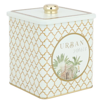 علبة تخزين استيل السيف غاليري، 120×120×137 ملم، نقش زرافة - بيج product image 2