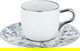 Al Saif Gallery Porcelain Coffee Cups Saucer Set, 12 Pieces, 90 Ml - White product image 2