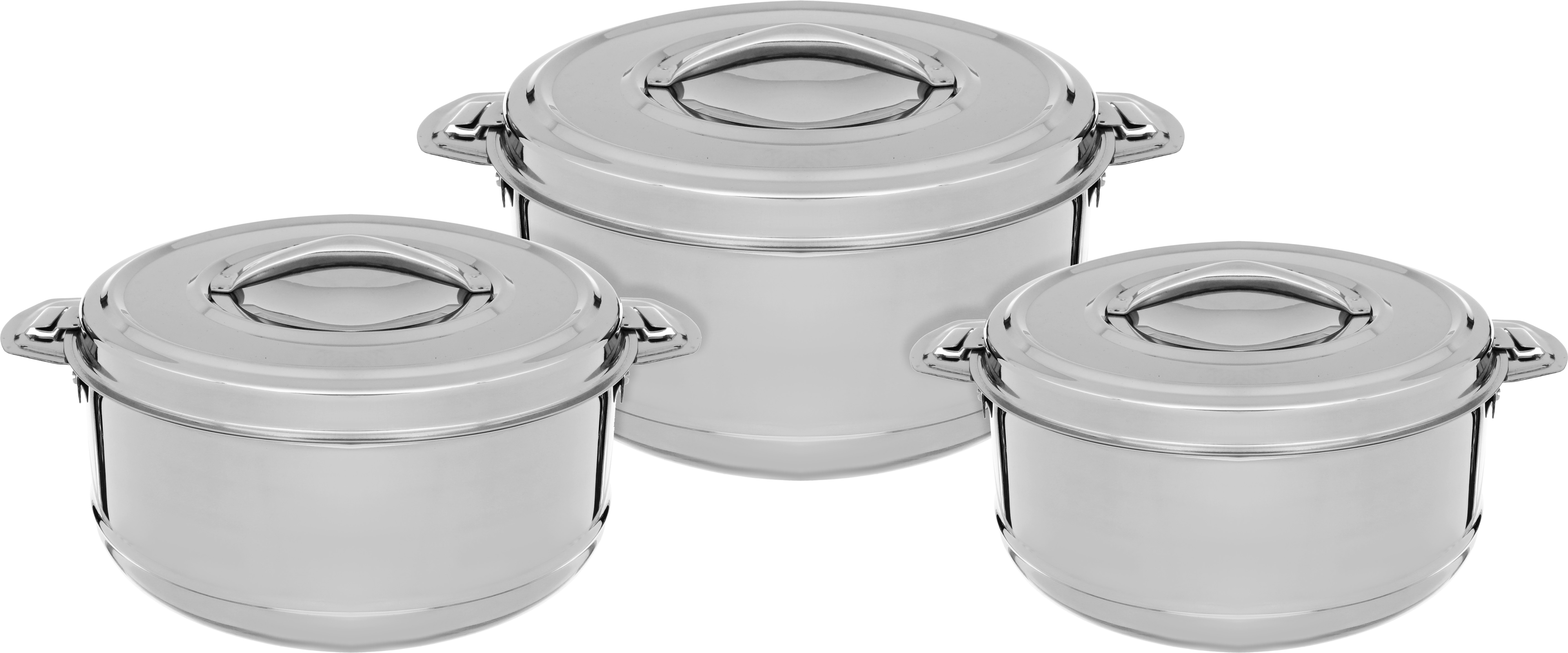 Al Saif Gallery Steel Food Container Set, 8500, 5000, 3500 ml - Silver product image