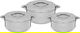 طقم حافظة طعام استيل السيف غاليري، 3 قطع - فضي product image 1