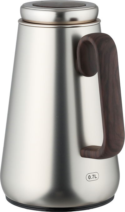 ترمس خزام ستانلس استيل السيف غاليري، 1 لتر، خامة داخلية زجاج حراري، ضغاط، يد خشبي - فضي product image 2