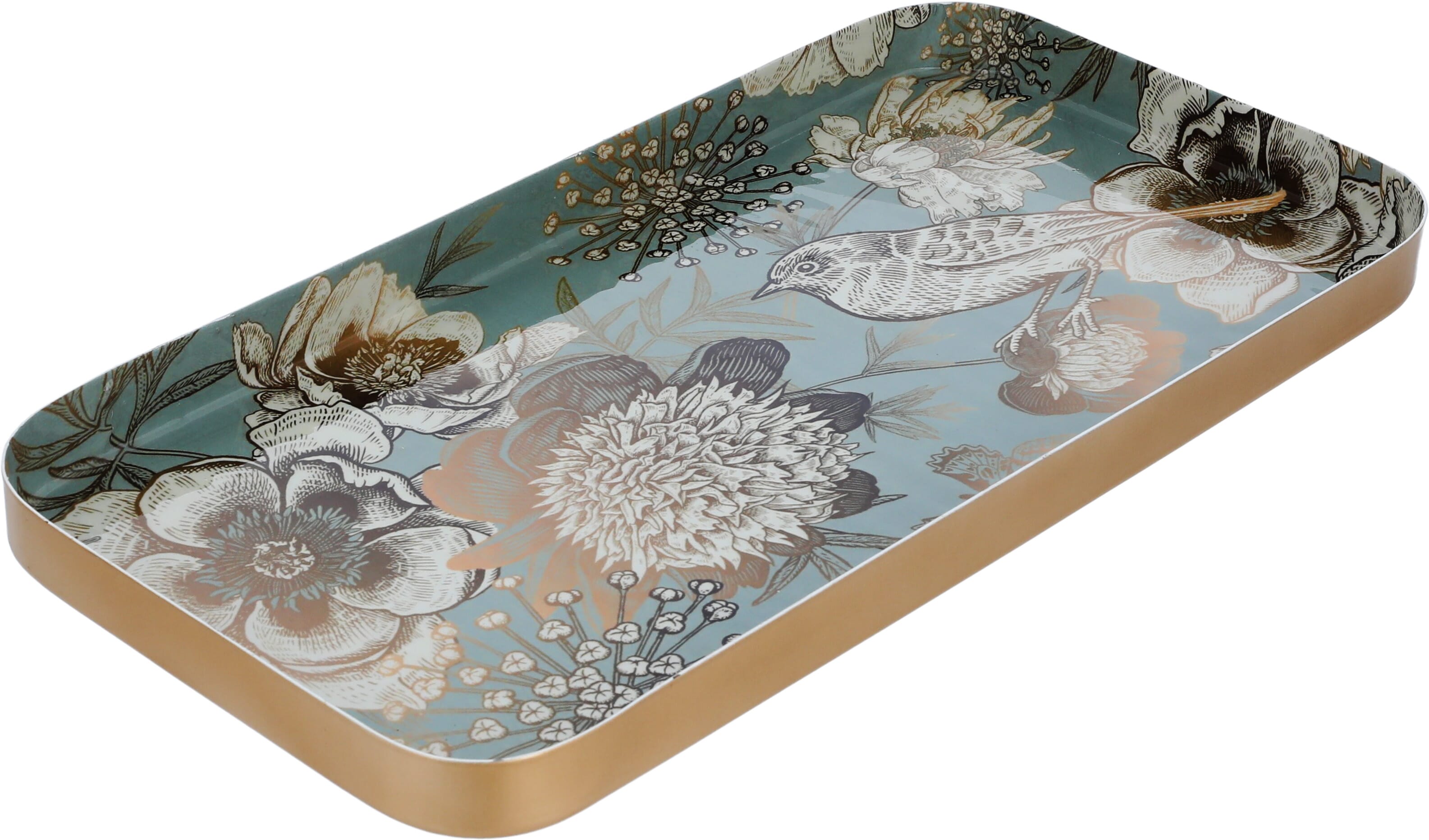 Al Saif Gallery Steel Serving Tray, 37X19X2.5 Cm - Gold product image 2