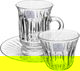 طقم تقديم بيالات فناجين مع الصحن كريستال السيف غاليري، 18 قطعة - شفاف product image 1