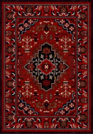 سجاده بشاير شكل مستطيل، 0.90 × 2 سم، صنع آلياً - احمر product image