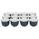 Al Saif Gallery Porcelain Arabic Coffee Cups Set, 12 Pieces, Golden Line - Dark Gray product image 1