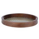 Tofaria Saif Gallery wooden circular serving tray, 30 x 30 x 4 cm, large, gilded - brown product image 2