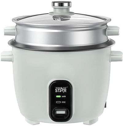 قدر ارز كهربائي ويننج ستار، 4 لتر، 700 واط، غطاء زجاجي، ST-9310 - بينك product image 4