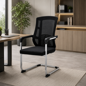كرسي مكتب معدن وبلاستيك، 102×53×50 سم - اسود product image 2