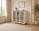 Modern buffet made of MDF wood and metal, 110×105×35 cm - Wooden product image 1
