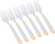 Al Saif Gallery steel fork set, 6 pieces, gold-silver pattern product image 1