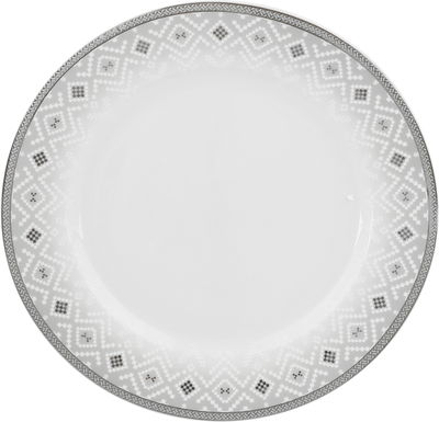 طقم سفرة بورسلان السيف غاليري، 24 قطعة، شكل دائري بحافة رمادي - ابيض رمادي product image 4