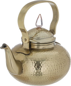 Al Saif Gallery Brass Teapot, 1 Liter, Top Handle, Indian - Gold product image 2