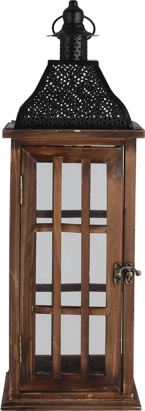 طقم فوانيس رمضان متعدد الخامات السيف غاليري، 3 قطع - اسود بني product image 2