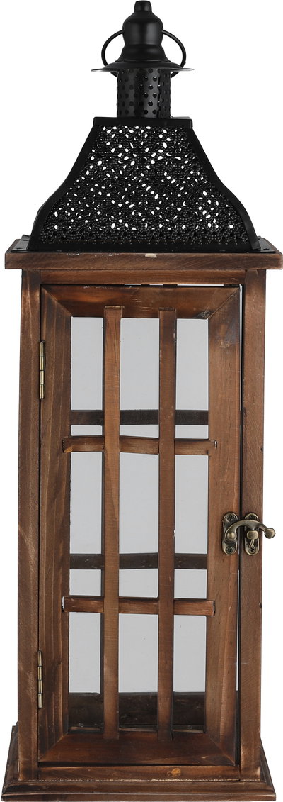 طقم فوانيس رمضان متعدد الخامات السيف غاليري، 3 قطع - اسود بني product image 2