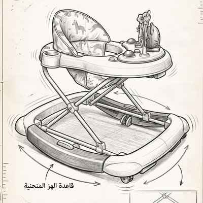 Fun Moment Baby Walker, 2 in 1, Converts to Rocker, Foldable - Multicolor product image 4