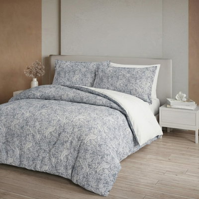 طقم لحاف ريفي مايكروفايبر، 240x260 سم، نفرين، 7 قطع - رصاصي ازرق product image 4
