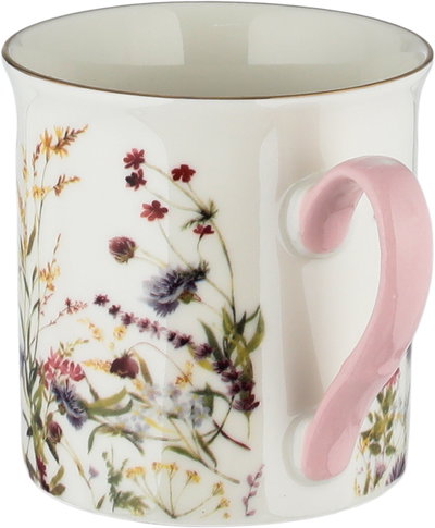 Al Saif Gallery Porcelain Mug, 325 ml, Red Rose Floral Design - White Pink product image 3
