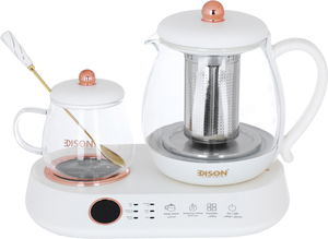 طقم محضر شاي إديسون، 600 واط، 1 لتر، 4 قطع - ابيض product image