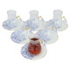 Al Saif Gallery Victoria Porcelain Coffee Cups and Teapots Set, 26 Pieces - White Blue product image 2