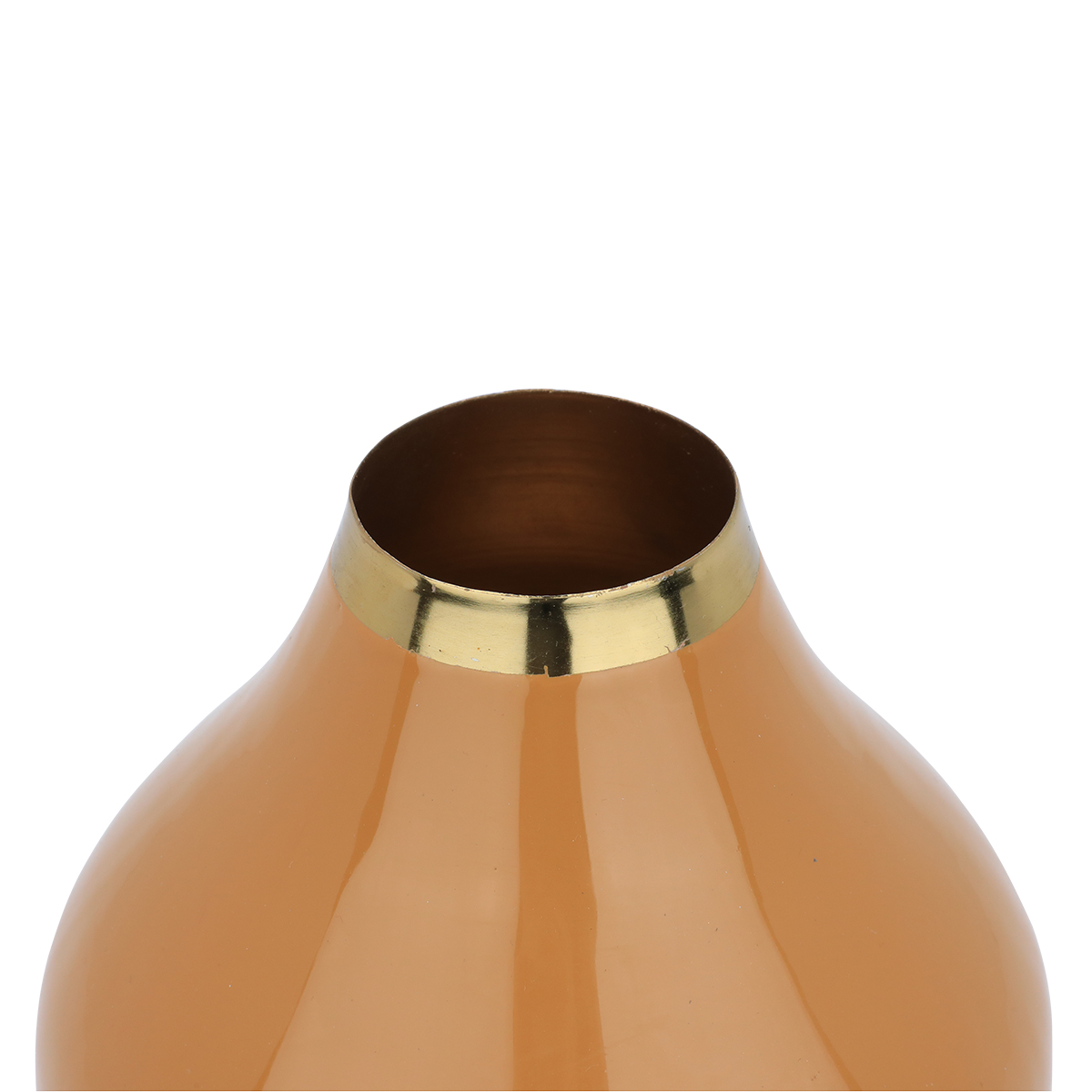 Al Ain Al Andalusia Indian Steel Vase, 12 X 12 X 20 Cm - Golden Orange product image 2
