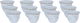 Al Saif Gallery porcelain coffee cup set, 12 pieces - white product image 1
