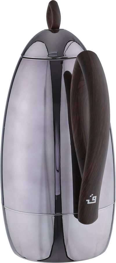 Al Saif Gallery Al Ola Thermos Set, 21 Pieces, with Serving Tray, Tea & Coffee Cups - Silver Brown product image 7